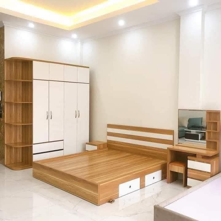 Mẫu Thiết Kế Combo Giường + Tủ Quần Áo + Bàn Trang Điểm Sang Trọng