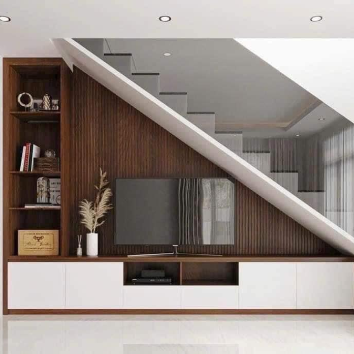 Combo Cầu Thang Kết Hợp Vách - Kệ Trang Trí