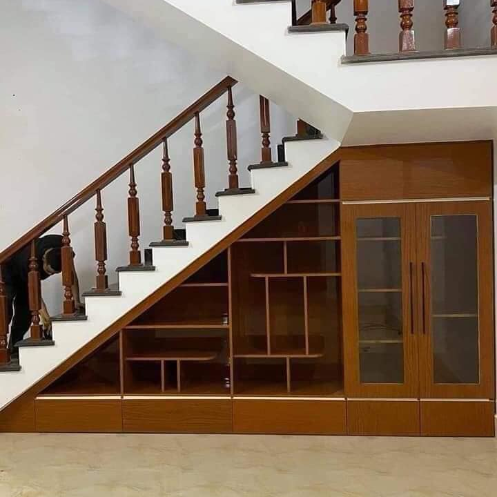 Combo Cầu Thang Kết Hợp Tủ Rượu