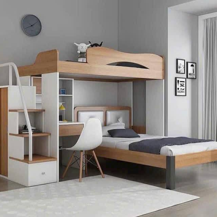 Combo Nội Thất Giường Ngủ + Kệ Tủ Sách + Bàn Học