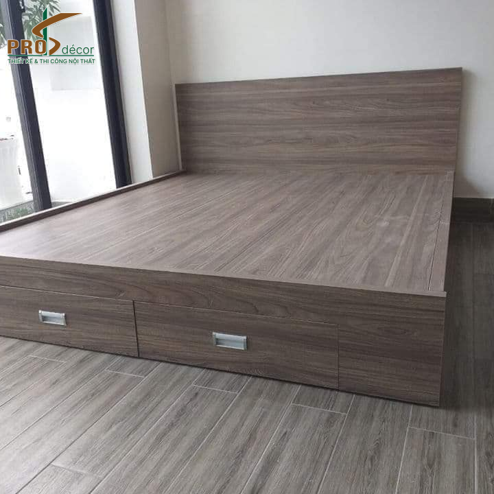 Mẫu Giường Ngủ Thông Minh + Kệ Tủ Mini