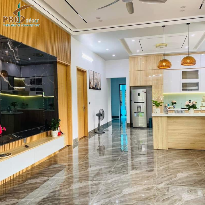 Thiết Kế Combo Kệ Tivi + Tủ Bếp + Kệ Trang Trí