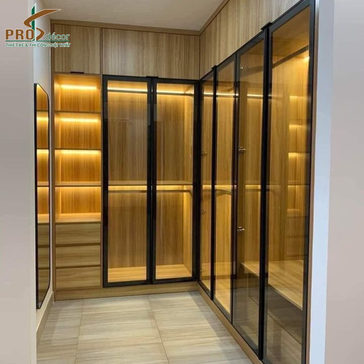 Mẫu Thực Tế Tủ Quần Áo Cánh Kính Hiện Đại