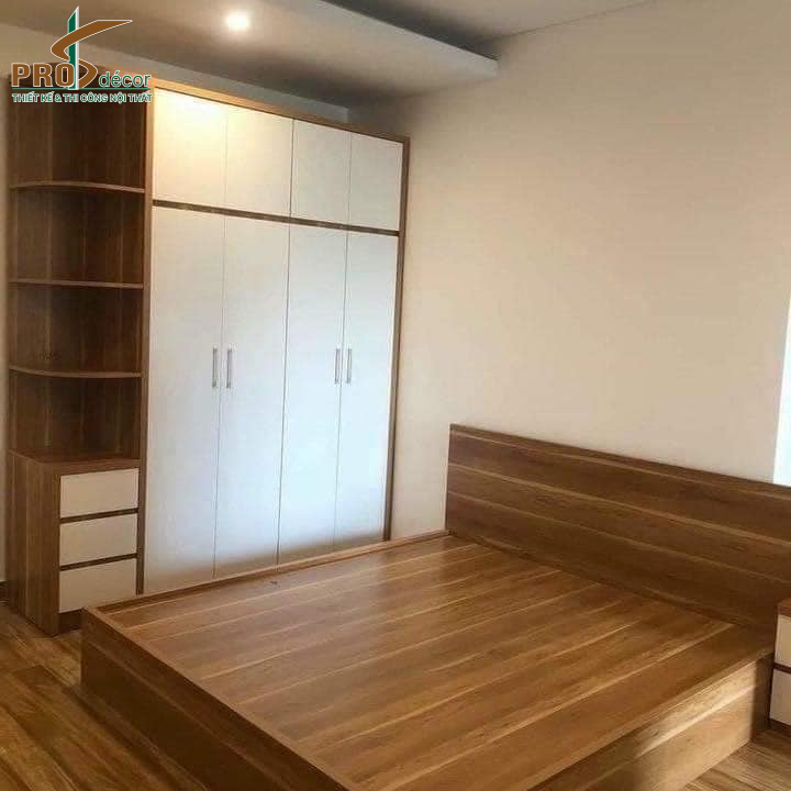 Mẫu Combo Giường + Tủ Quần Áo Hiện Đại