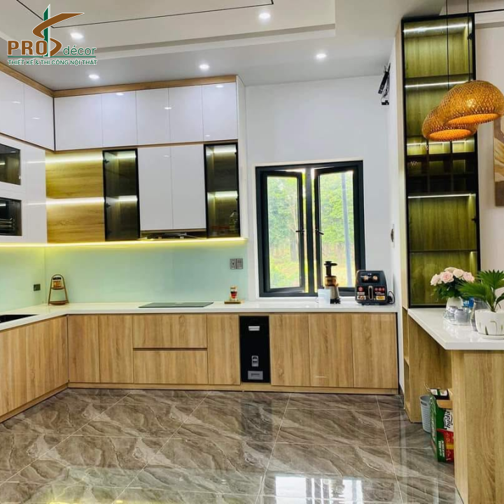 Thiết Kế Combo Kệ Tivi + Tủ Bếp + Kệ Trang Trí