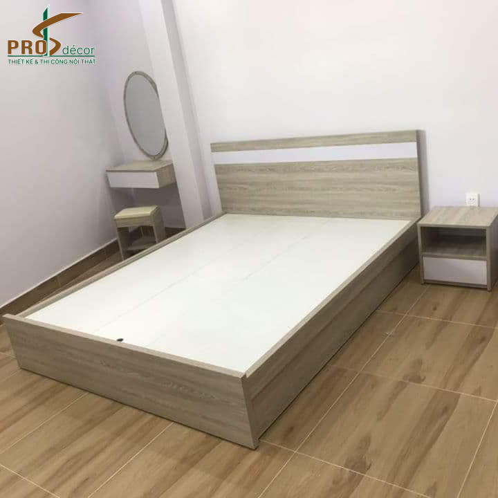 Mẫu Giường Ngủ Thông Minh + Kệ Tủ Mini