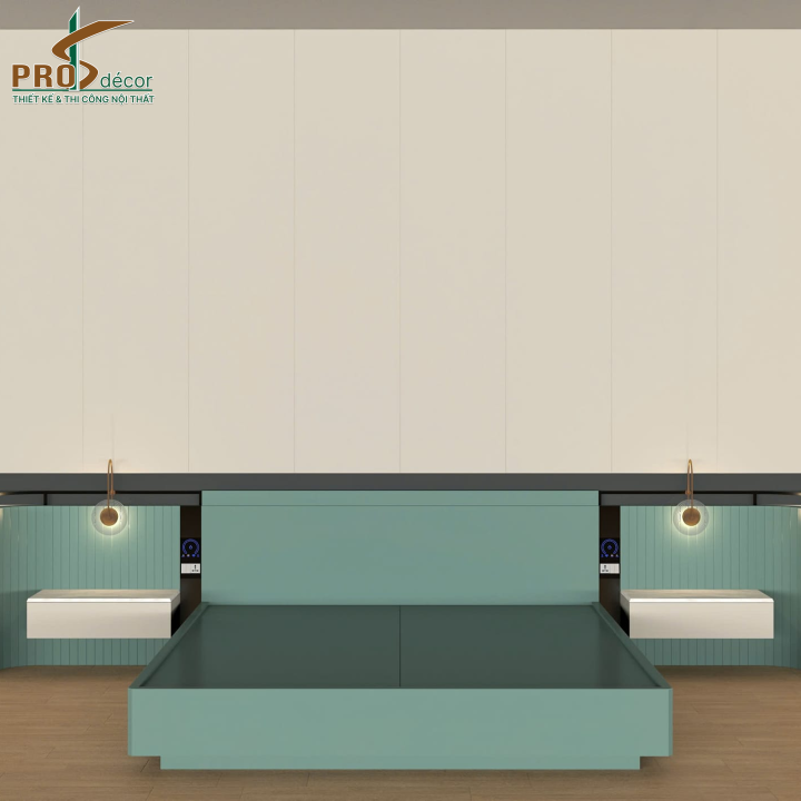 Giường Ngủ Thông Minh Hiện Đại + Kệ Đèn Mini