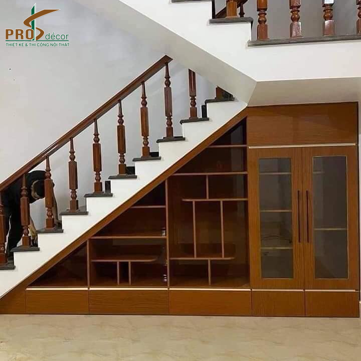 Combo Cầu Thang Kết Hợp Tủ Rượu