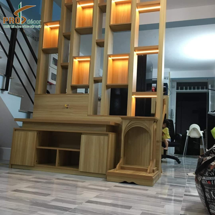 Kệ Trang Trí Phòng Khách Combo Nhiều Ngăn Tủ