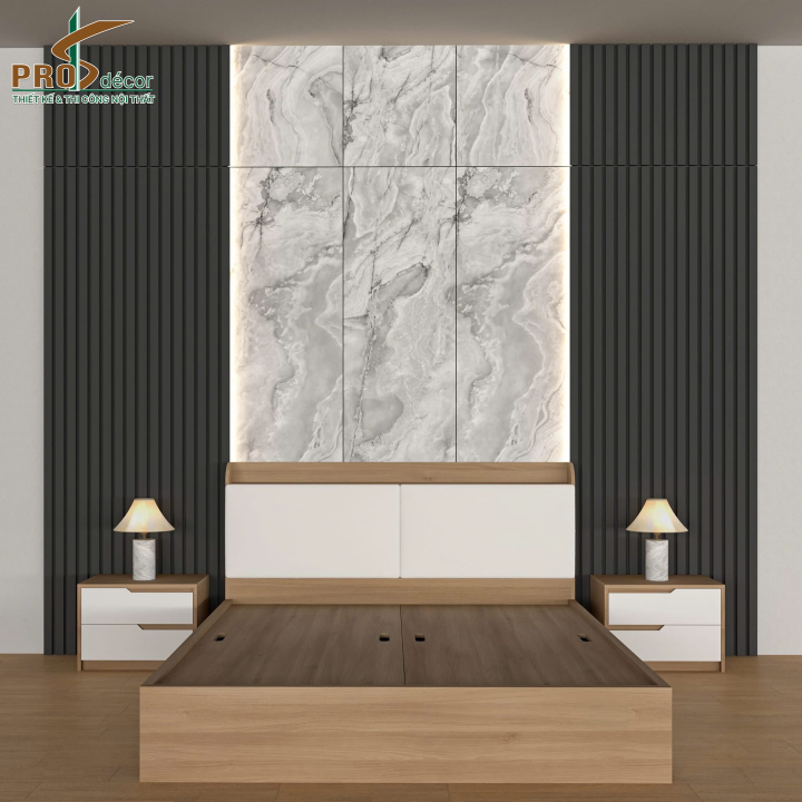 Giường Ngủ Thông Minh Hiện Đại + 2 Kệ Tủ Mini