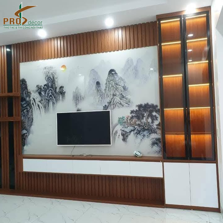 Kệ Tivi Treo Tường Combo Kết Hợp Tủ Bên Cạnh