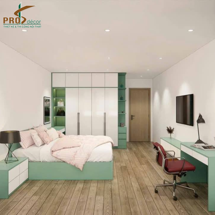 Combo Giường + Tủ Quần Áo + Kệ Sách + Bàn Học