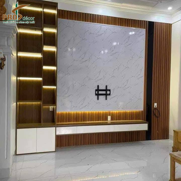 Kệ Tivi Treo Tường Combo Kết Hợp Tủ Bên Cạnh