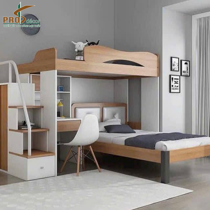 Combo Nội Thất Giường Ngủ + Kệ Tủ Sách + Bàn Học