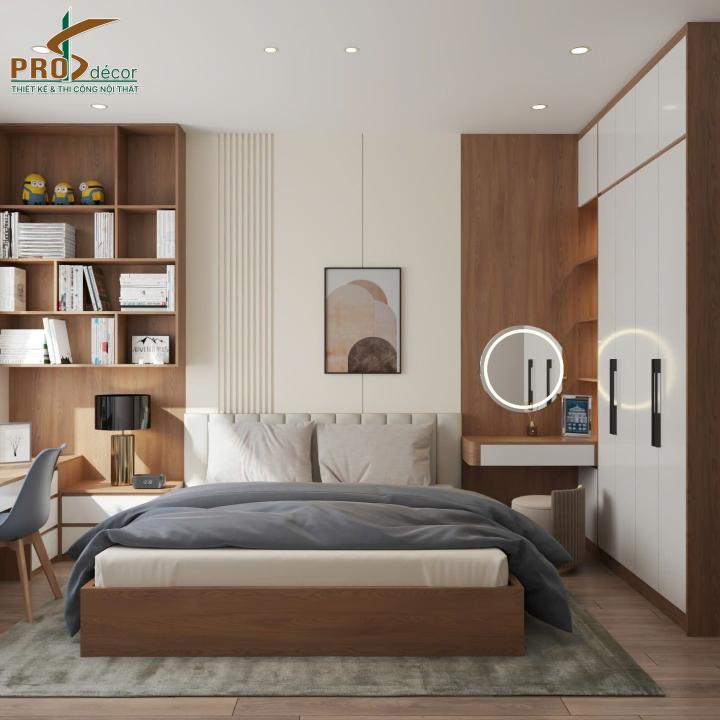 Thiết Kế Combo Full Phòng Ngủ: Giường + Tủ Quần Áo + Kệ Tivi + Bàn Học + Bàn Trang Điểm
