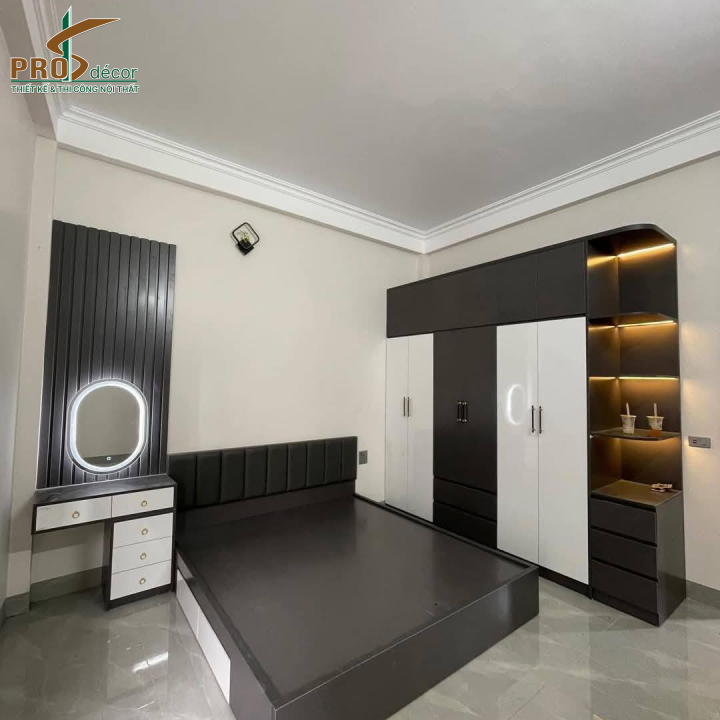 Combo Giường + Tủ Quần Áo + Kệ Trang Trí+ Bàn Trang Điểm