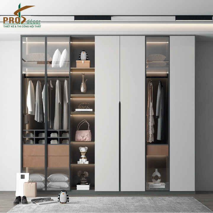 Mẫu Tủ Quần Áo Cánh Kính Hiện Đại Nhất
