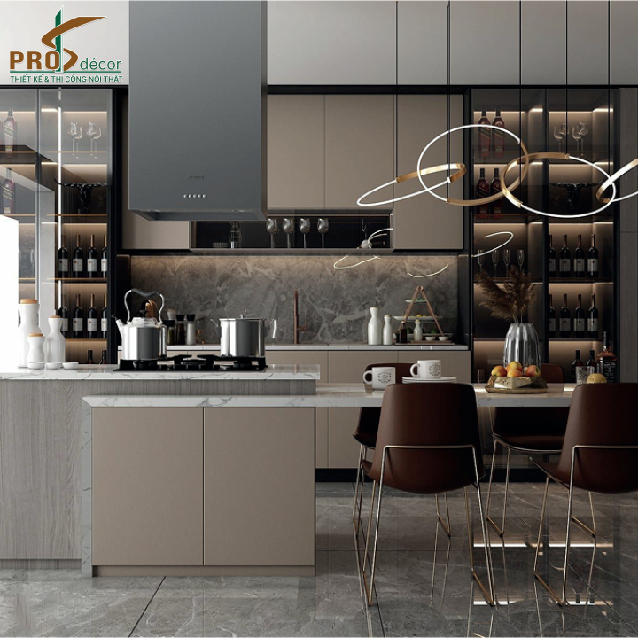 Mẫu Tủ Rượu Sang Trọng Cho Phòng Bếp
