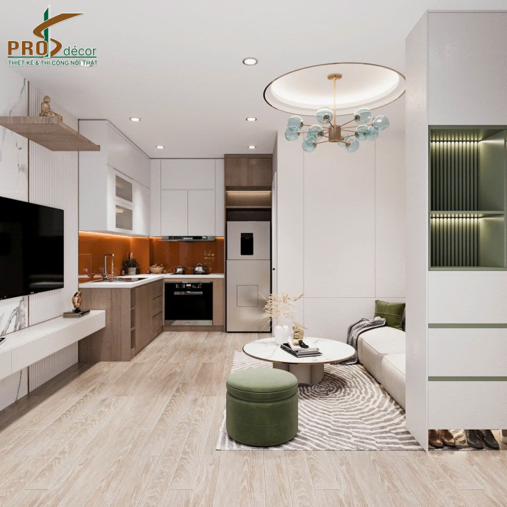 Combo Kệ Tivi Kết Hợp Kệ Trang Trí & Phòng Bếp Sang Trọng